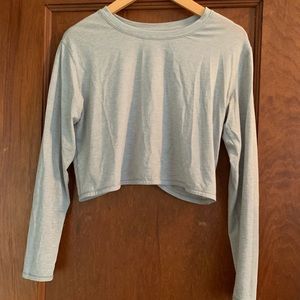 Lululemon light blue cropped long sleeve